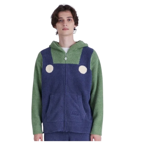Super Mario × Gelato Pique Luigi Zip-Up Hoodie - Picture 1 of 6